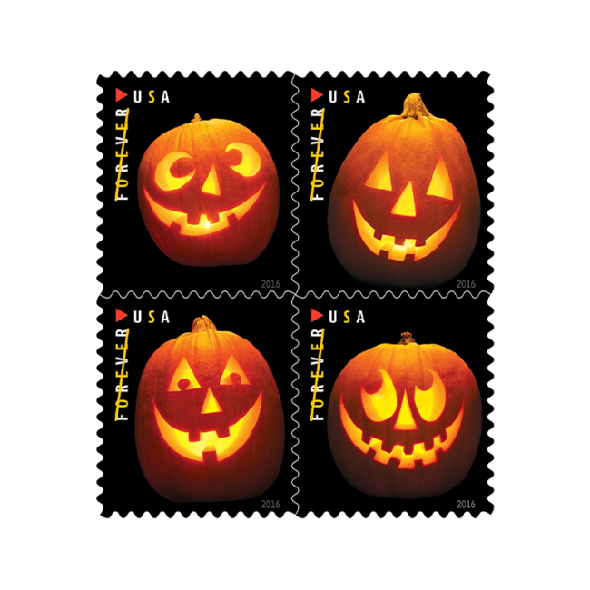 2016 Pumpkin Lantern Forever First Class Postage Stamps