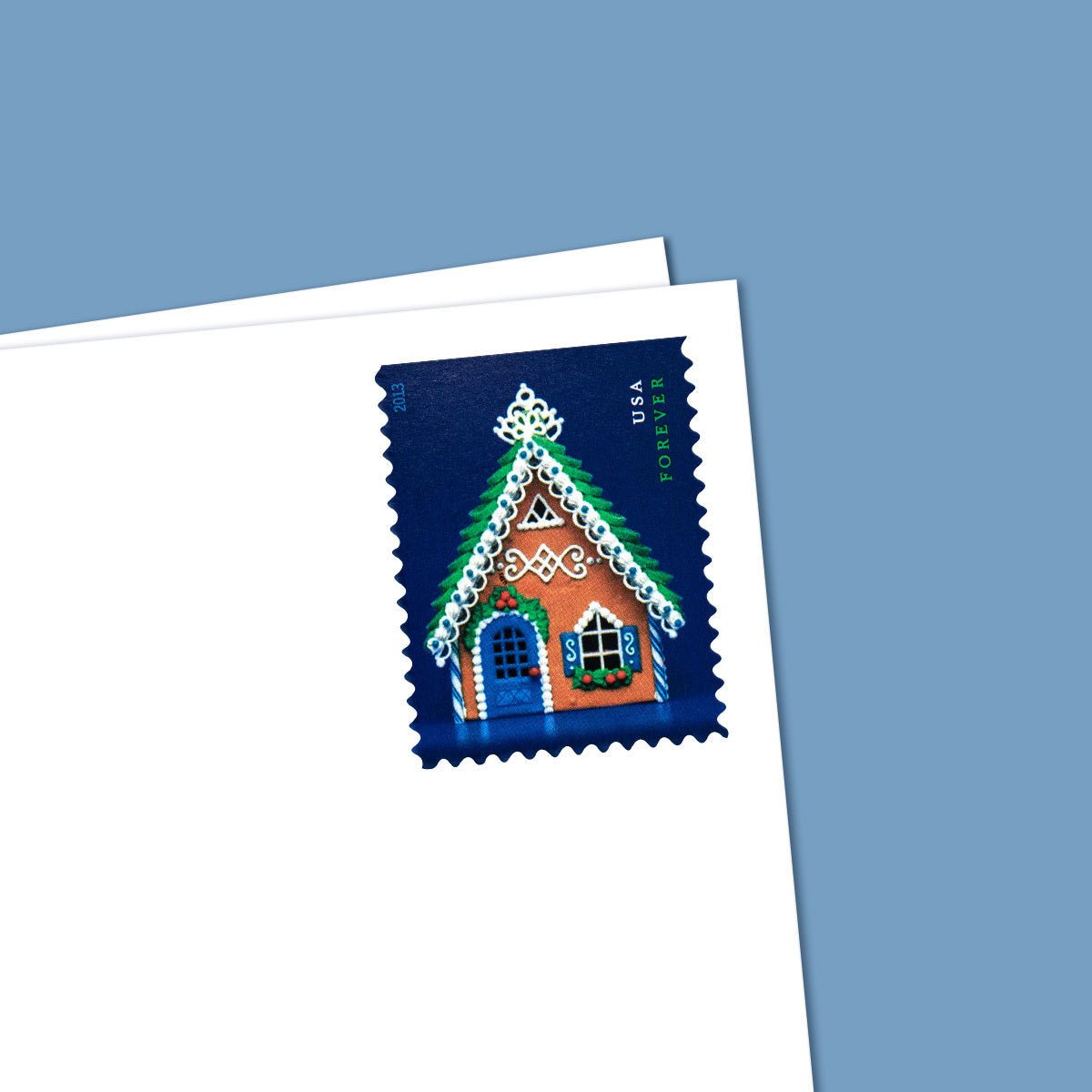 2013 Contemporary Christmas: Gingerbread Houses Forever First Class Postage Stamps