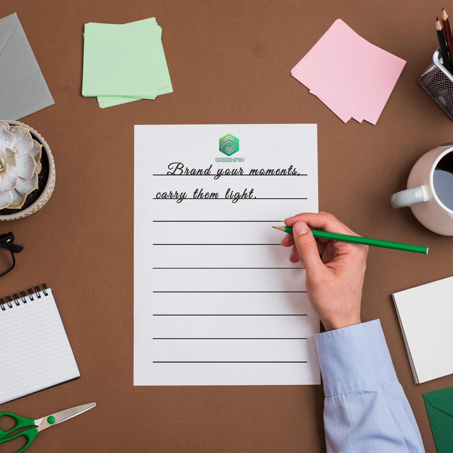10"C1000 Pack Personalized Notepads Bulk - Custom Notepad with Logo & Text 4.25x5.5 50 Sheets Pads for Office Business Classroom