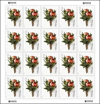 2017 Wedding Series Celebration Boutonniere Forever First Class Postage Stamps