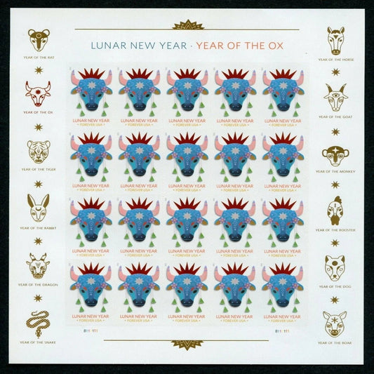 2021 Year of the Ox Stamp Celebrates Lunar New Year Forever First Class Postage Stamps