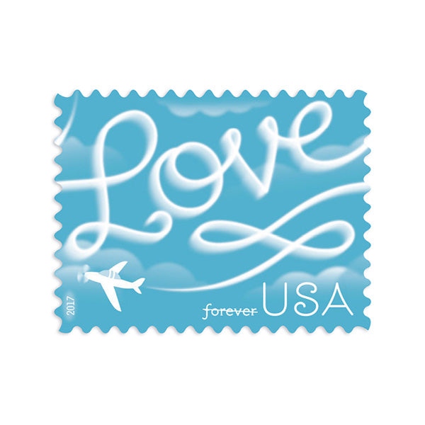 2017 Love Series: Airplane Skywriting ¡°Love¡± Forever First Class Postage Stamps
