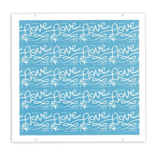 2017 Love Series: Airplane Skywriting ¡°Love¡± Forever First Class Postage Stamps
