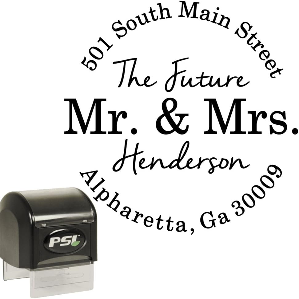 Self Inking Return Address Stamp Round Custom Personalized Circle Rubber Stamper