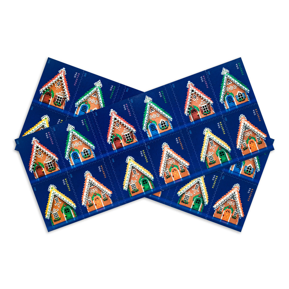 2013 Contemporary Christmas: Gingerbread Houses  Forever First Class Postage Stamps