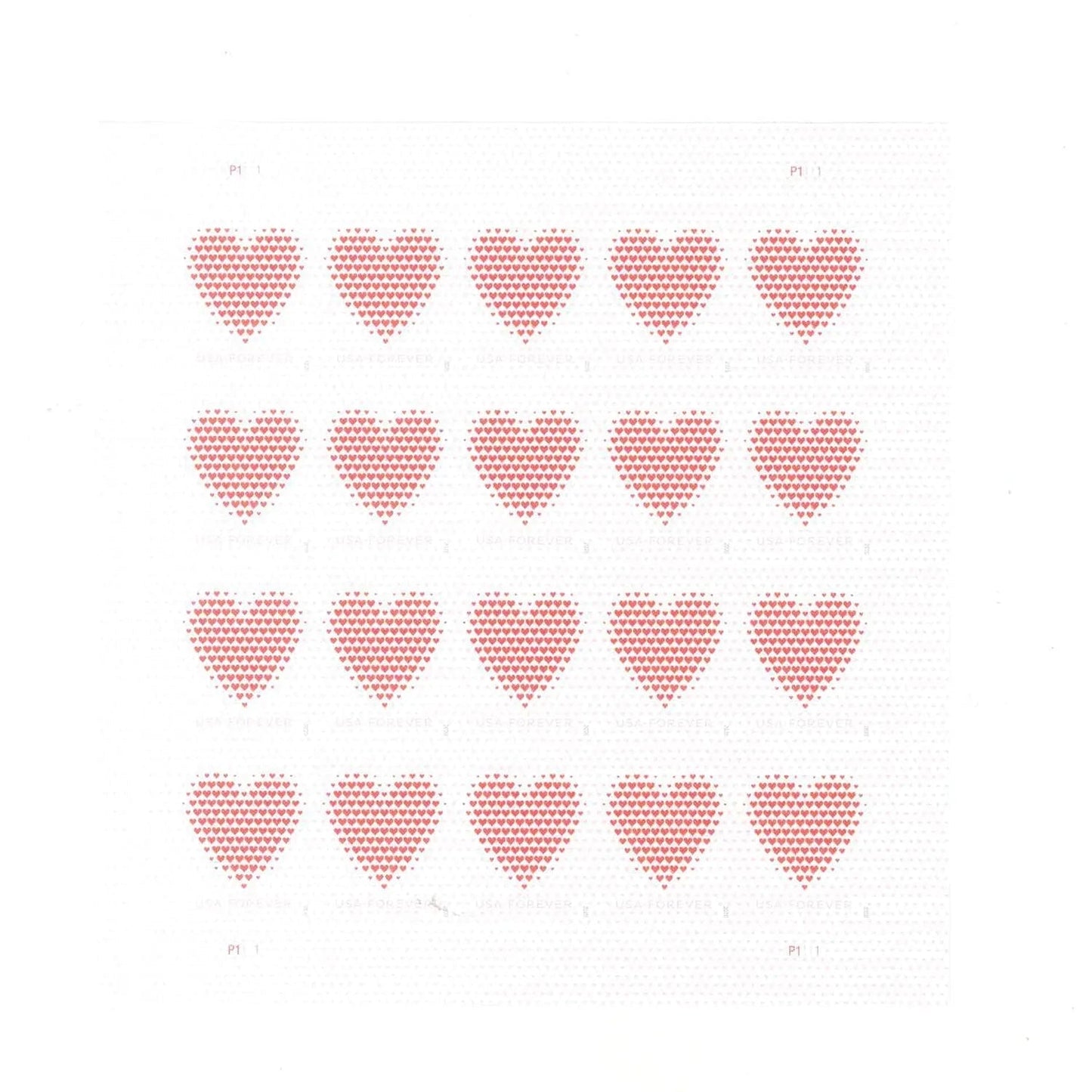 2020 Made of Hearts Forever First Class Postage Stamps