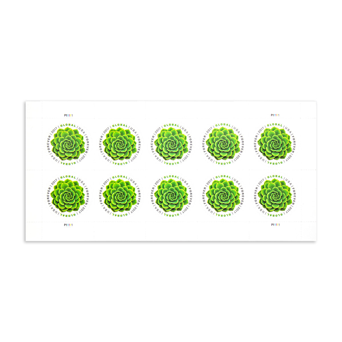 2017 Global Green Succulent  Forever First Class U.S Postage Stamps