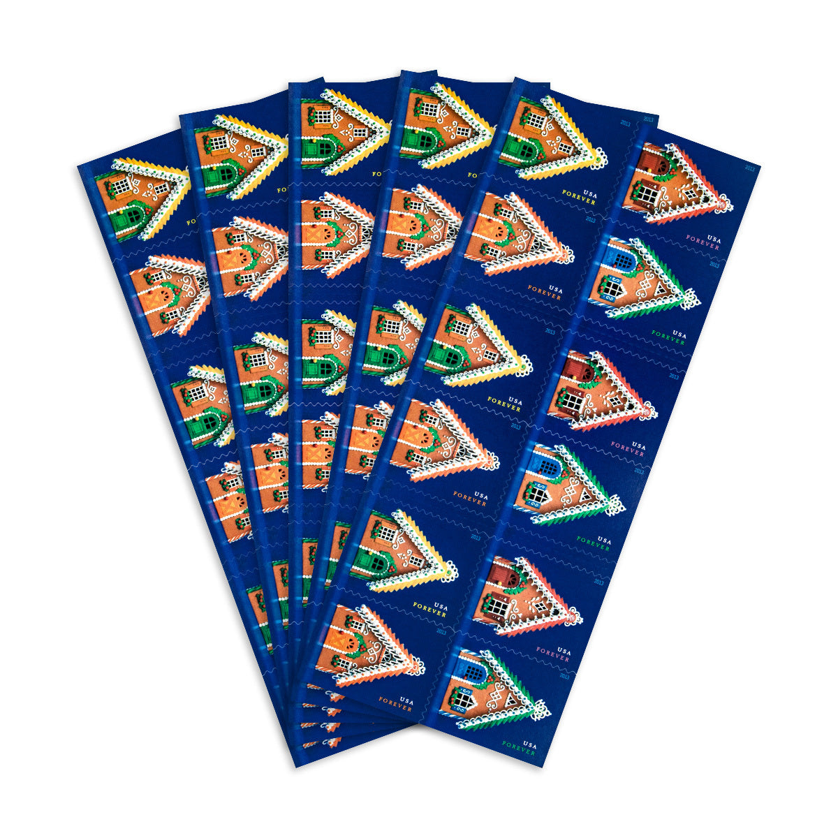 2013 Contemporary Christmas: Gingerbread Houses  Forever First Class Postage Stamps