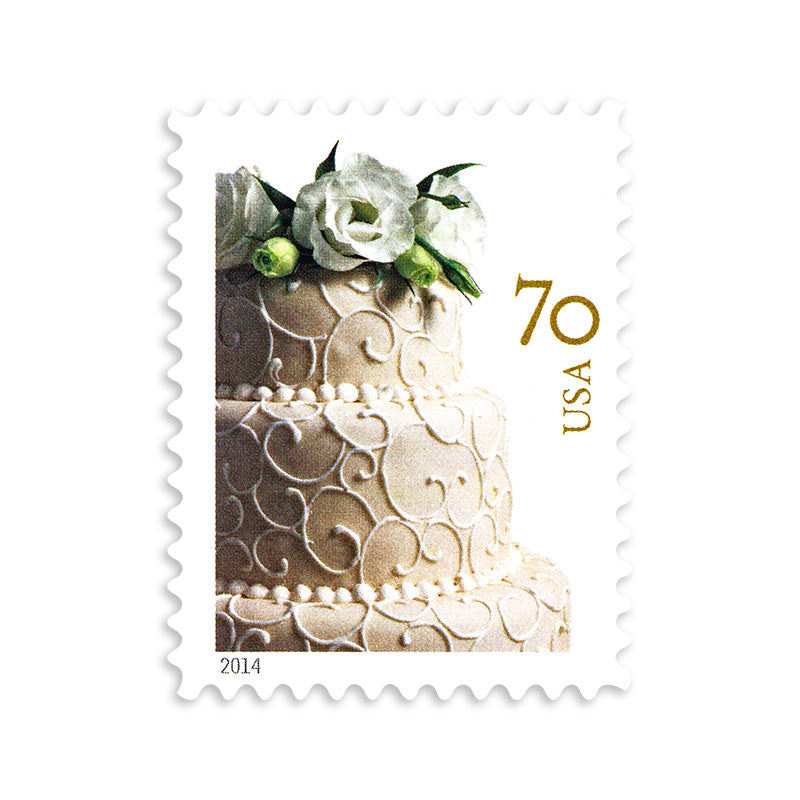2014 Wedding Series: Wedding Cake Forever First Class Postage Stamps (Value Stamp Not Forever)